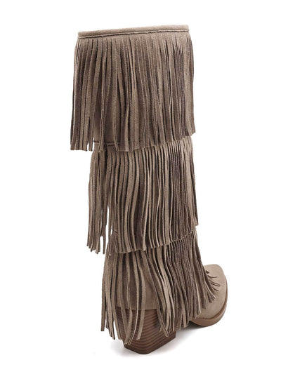 Frangella™ | Stivali Frange Total Khaki