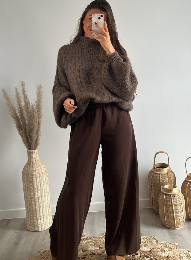 SYLVIE | Pantalone Marrone