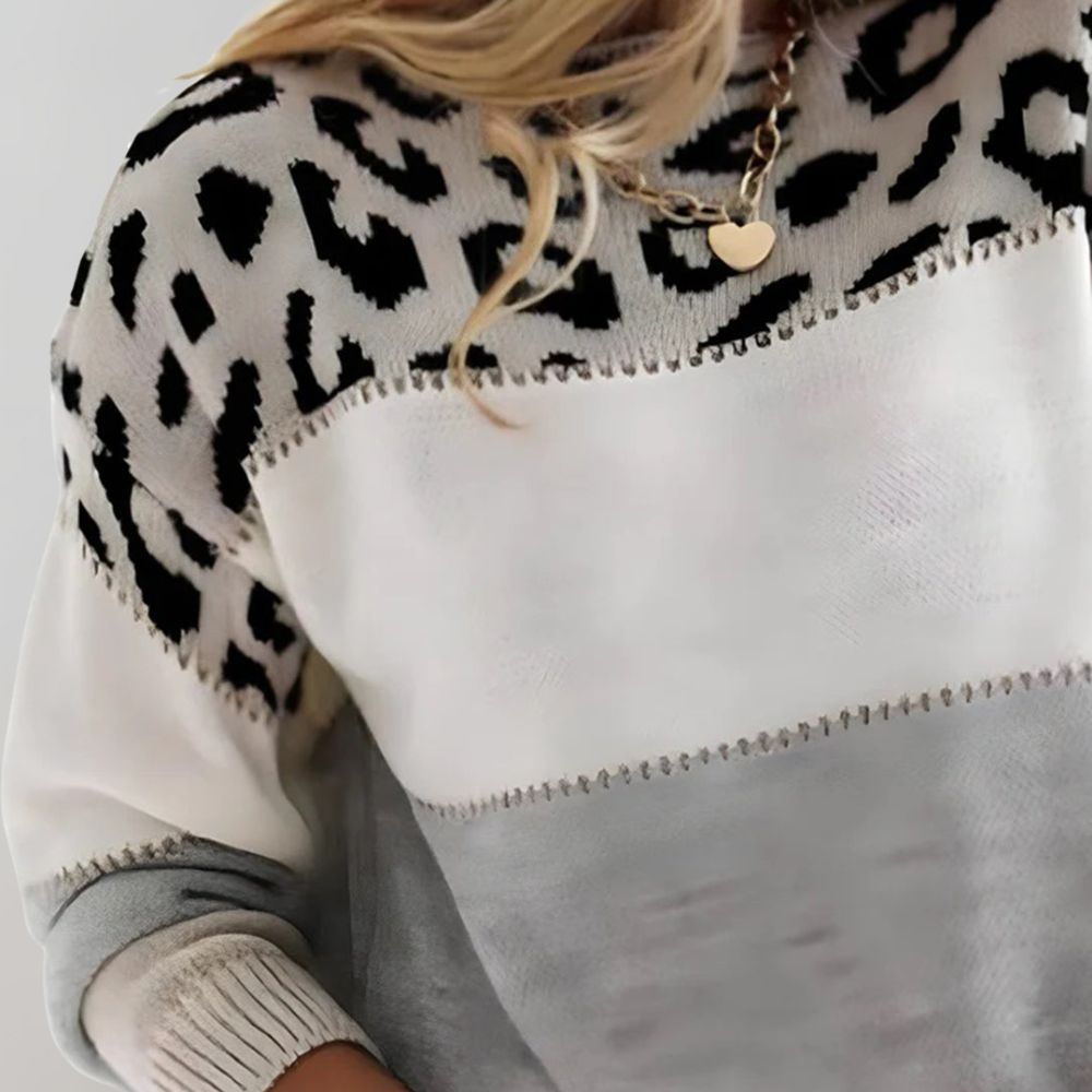 Clara Domínguez™ | Maglione con stampa leopardata