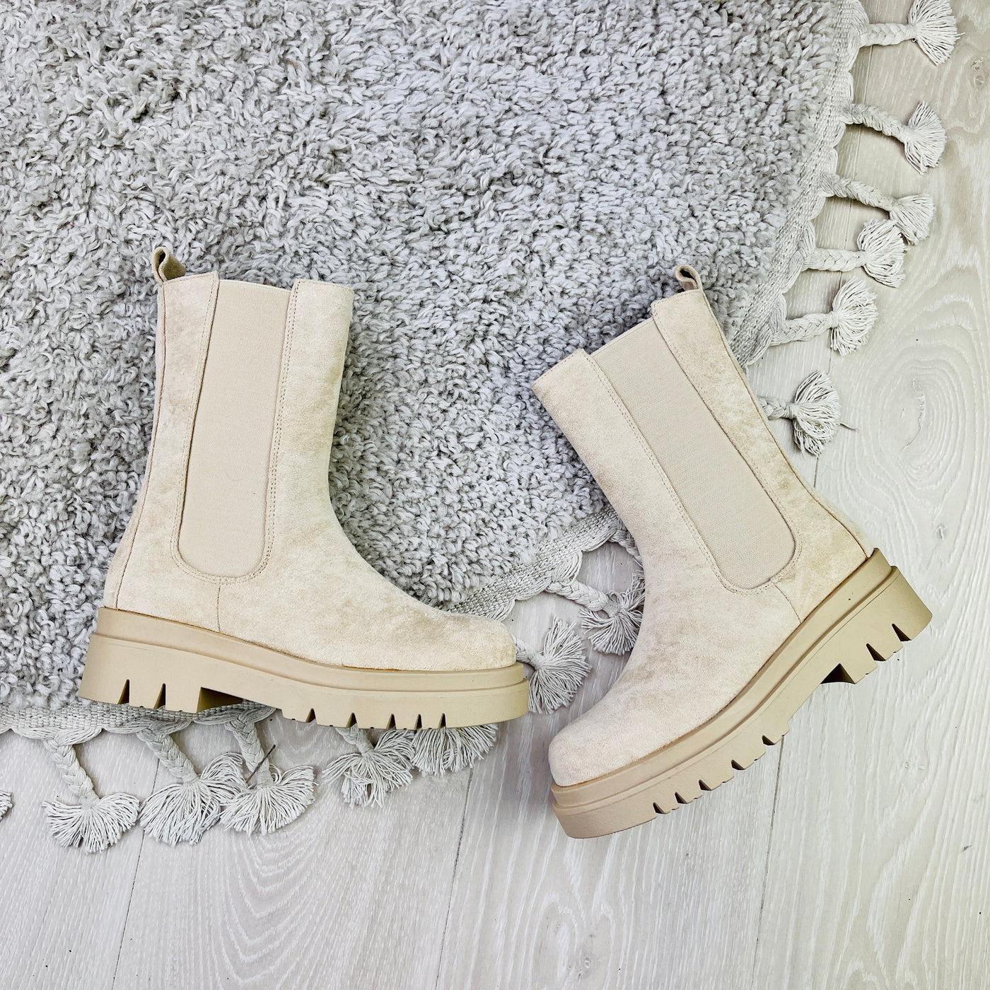 Chelsea™ | Stivali Chelsea in Suedine Beige