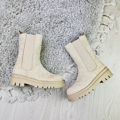 Chelsea™ | Stivali Chelsea in Suedine Beige