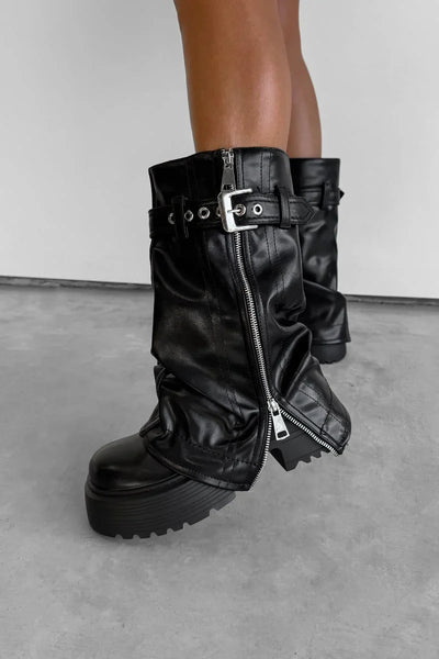 Chunky™ | Stivali Biker con Fibbia Chunky