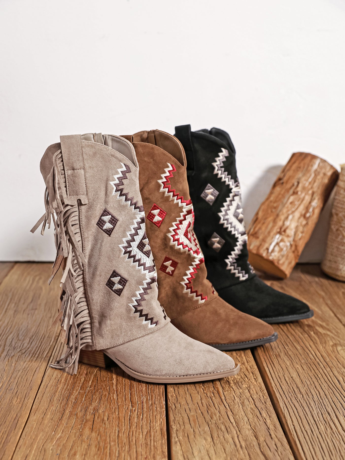 Stivali Cover Fringe Taupe