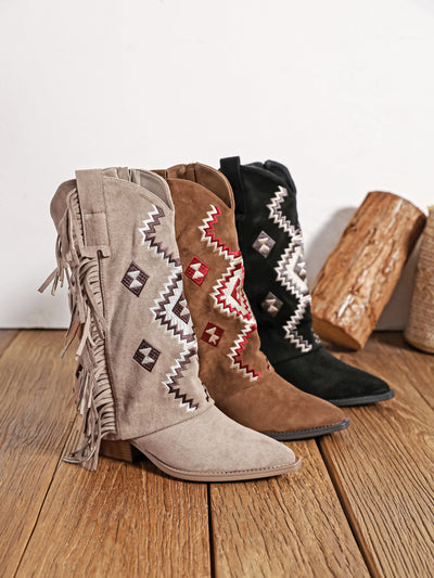 Stivali Cover Fringe Taupe