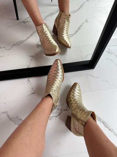 Cowgirl™ | Stivaletti Cowboy Low Gold