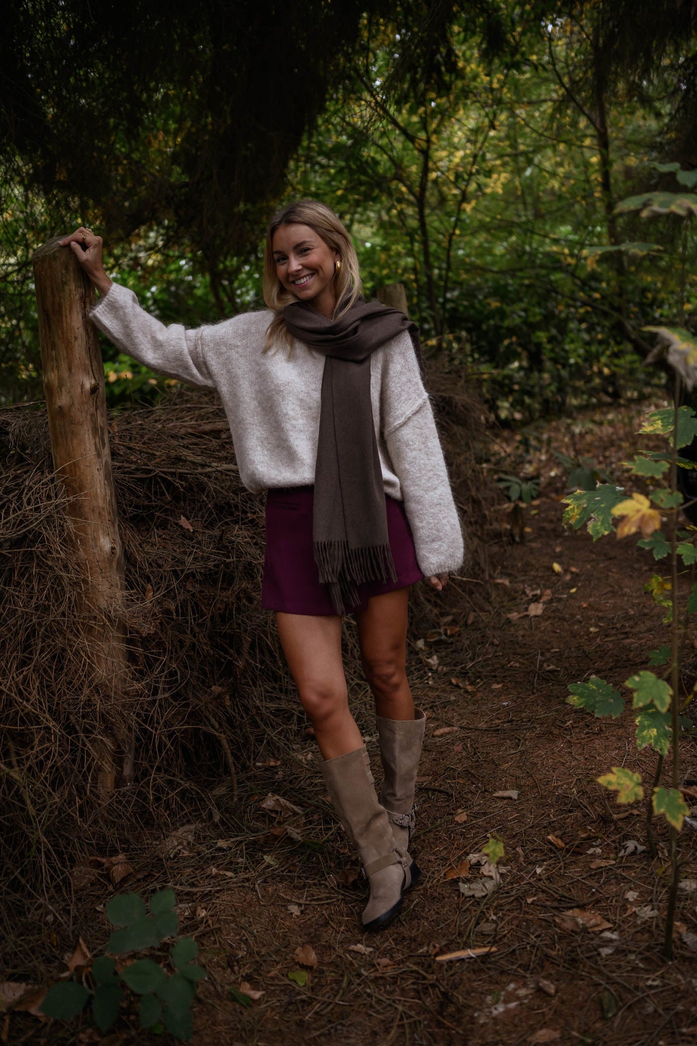 Jupe-short Alonsa - bordeaux