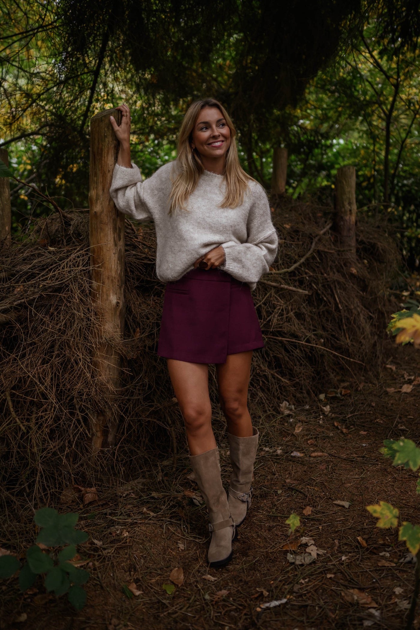 Jupe-short Alonsa - bordeaux