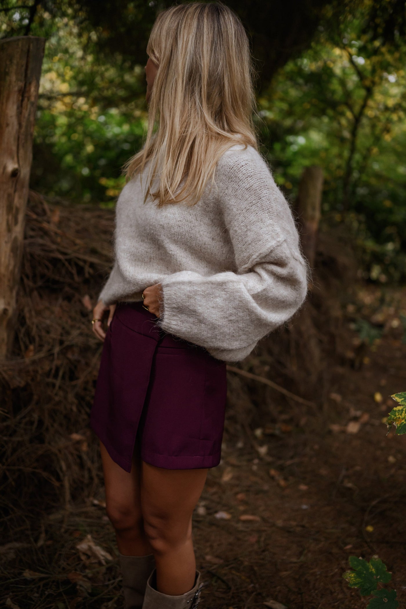 Jupe-short Alonsa - bordeaux