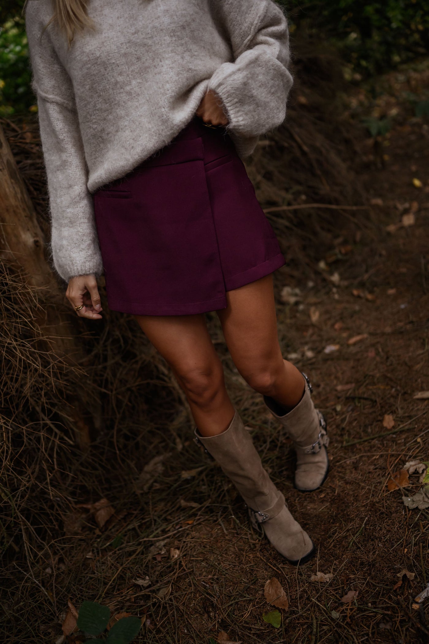 Jupe-short Alonsa - bordeaux