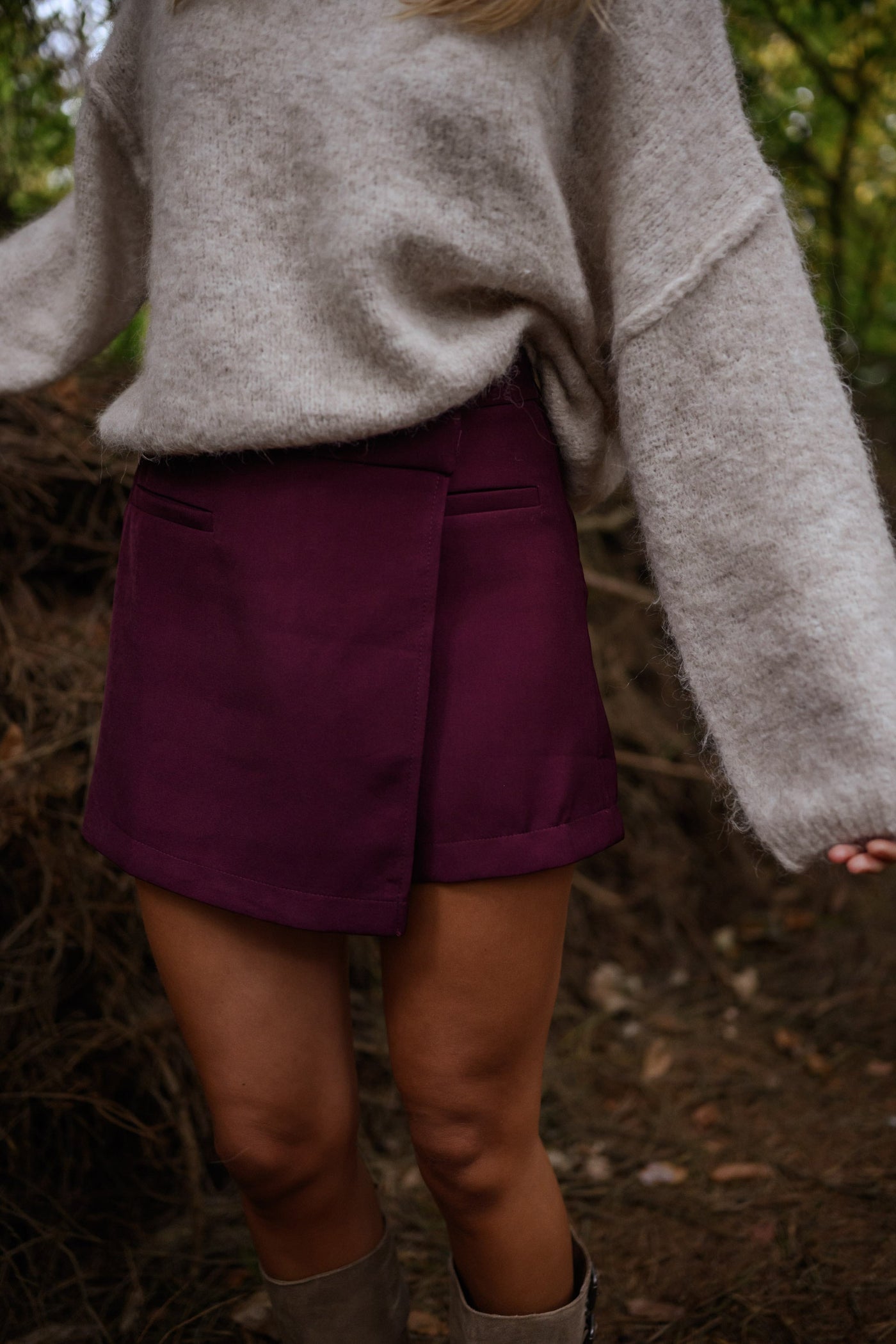 Jupe-short Alonsa - bordeaux