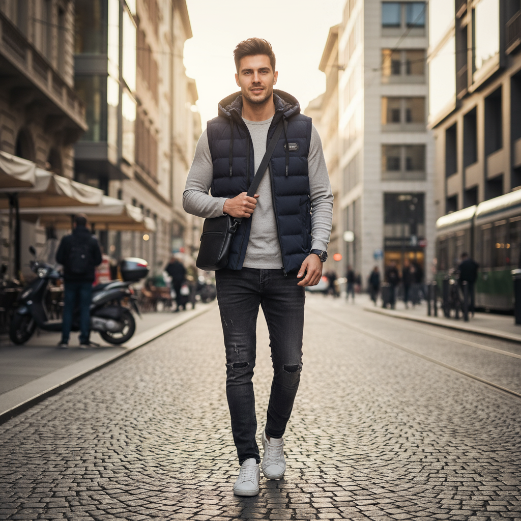 Giovanni | Gilet con Cappuccio