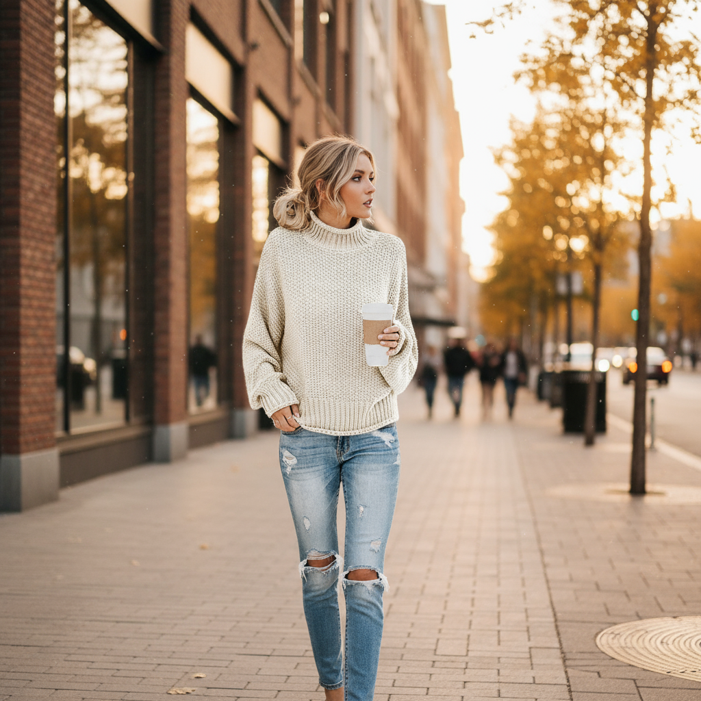 Braelyn | Maglione con Collo Alto