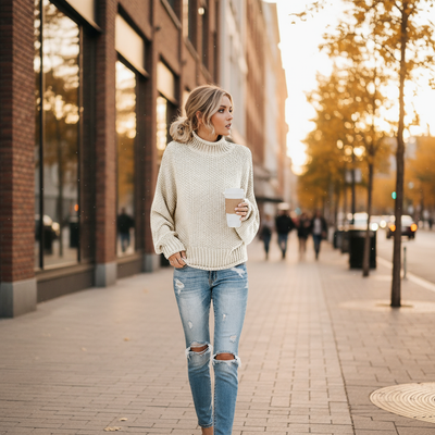 Braelyn | Maglione con Collo Alto