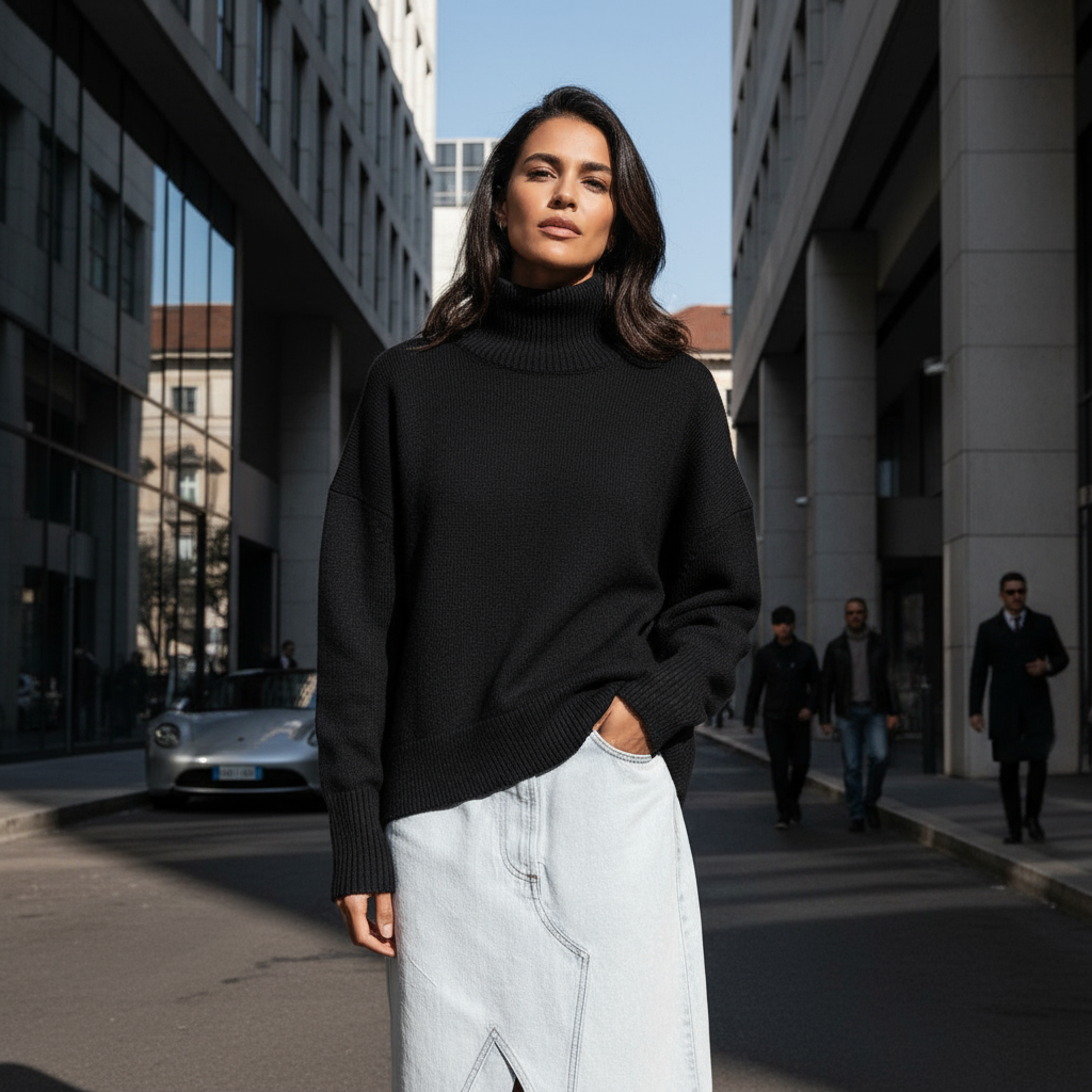 Avery™ | Maglione con Collo Alto