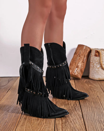 Frange d’Oro™ | Stivali Western con Frange